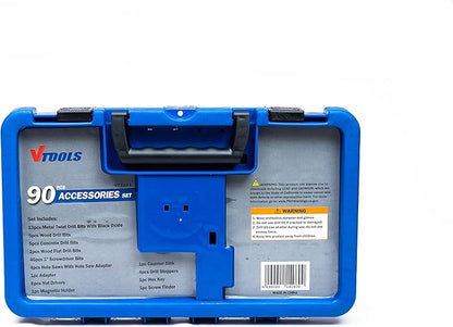 VTOOLS DRILL & BIT SET 90pcs VT3103