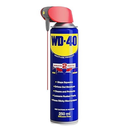 WD-40 Multi-Use Product Smart Straw 250ml Aerosol Can, All-Purpose Lubricant, Cleans Rust, for Home & Workshop Use