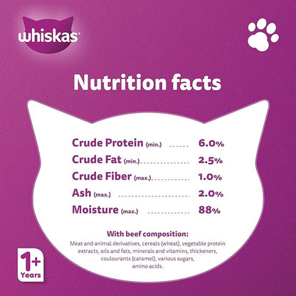 WHISKAS BEEF GRAVY 400gm