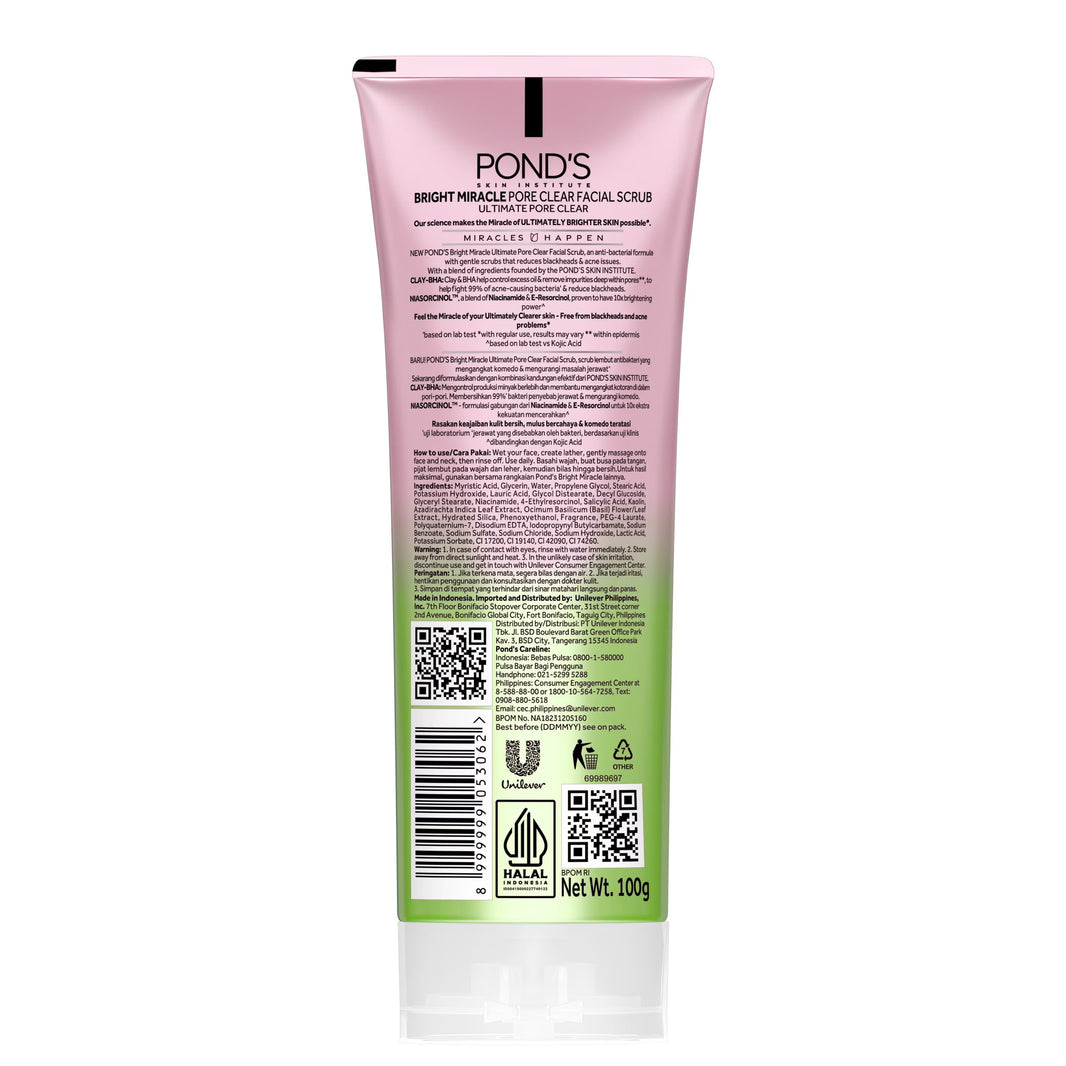 PONDS CLAY-BHA FACIAL SCRUB 100G