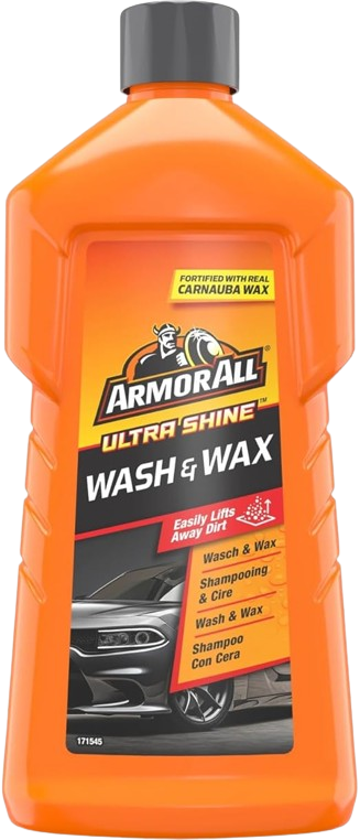 ArmorAll Ultra Shine Wash and Wax 1 Litre , Car Shampoo & Polish, Dual Action Formula for a Clean & Shiny Car, Water Beading Technology to Prevent Water Stains, Ideal for Car & Motorcycle Detailing