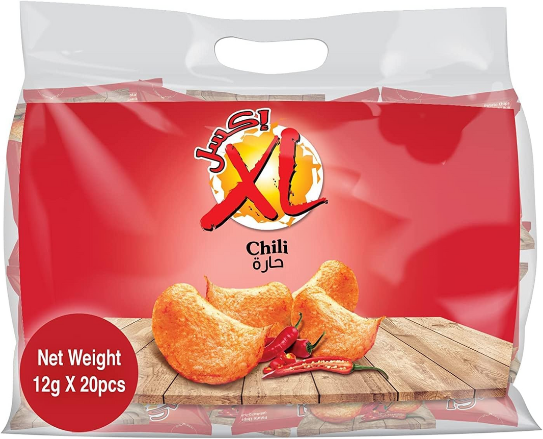 XL CHILI PEPPER CHIPS 20x10gm