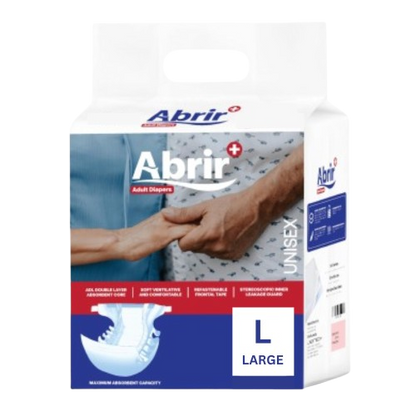 Abrir+ Adult Diapers - Large, 10 Diapers