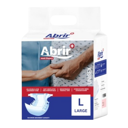 Abrir+ Adult Diapers - Large, 10 Diapers