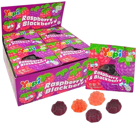 YUPI RASPBERRY & BLACKBERRY 24x18gm