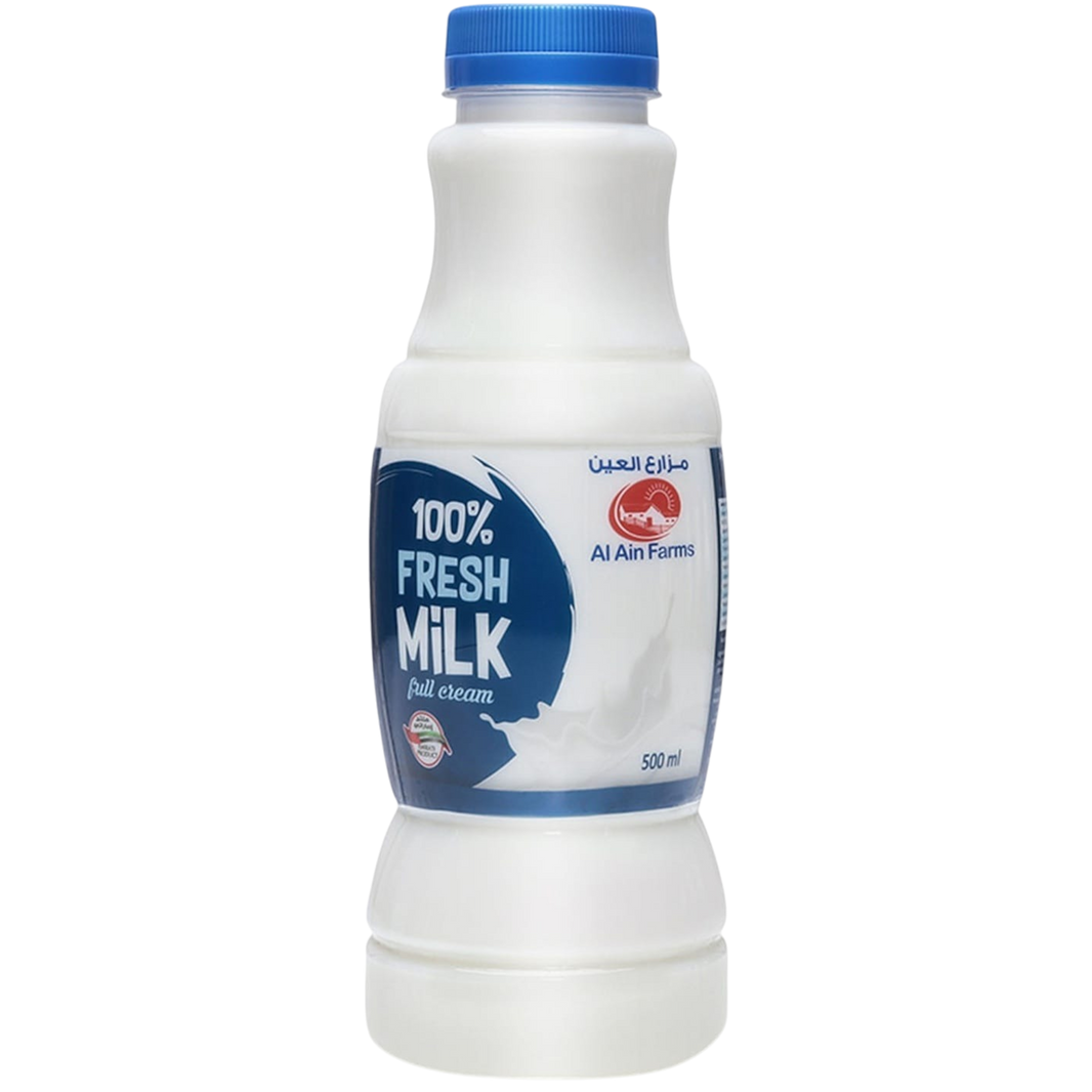 Al Ain Farms 100% Fresh Milk Full Cream, 500ml