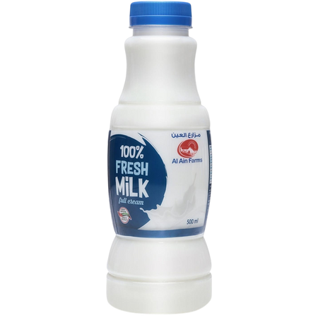 Al Ain Farms 100% Fresh Milk Full Cream, 500ml