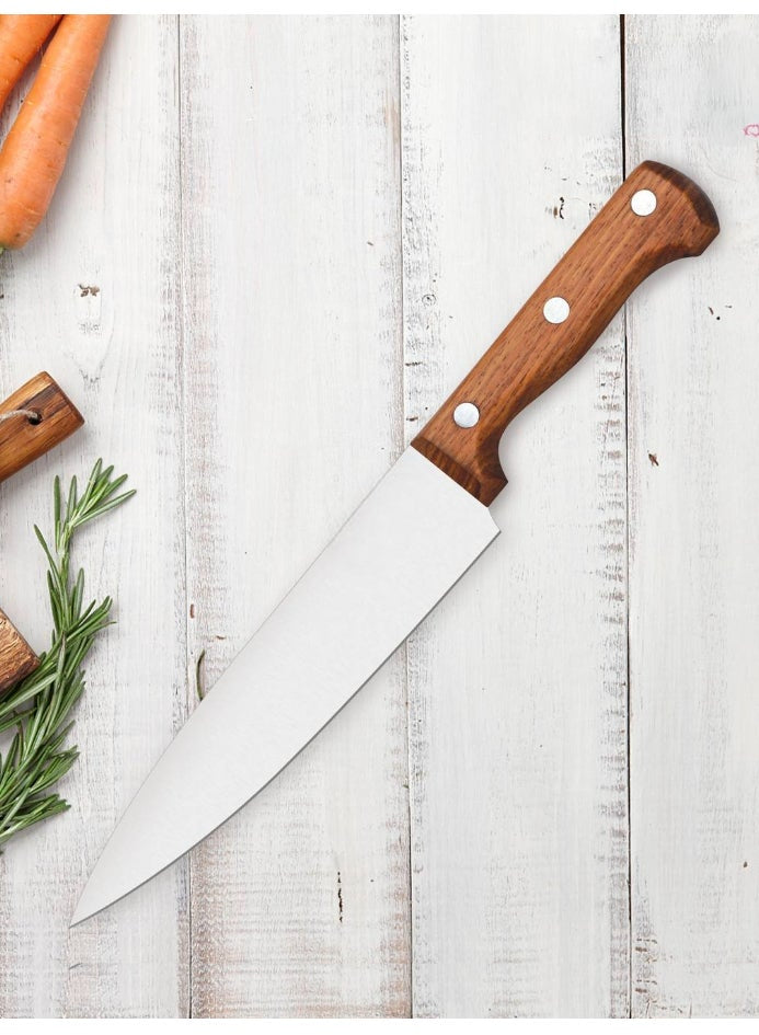 Italo Kitchen Knife Stainless Steel with Natural Wooden Handle