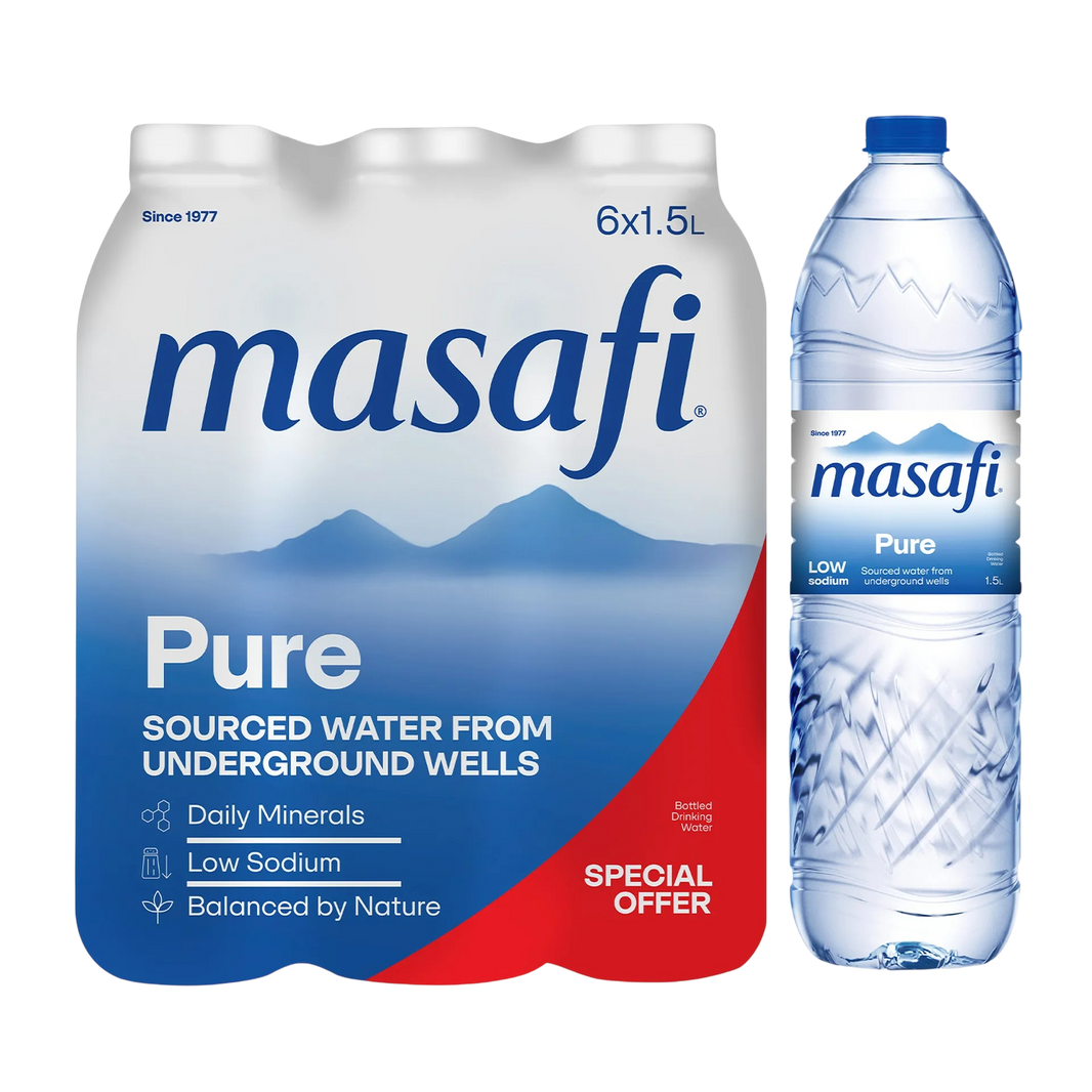 Masafi Pure Low Sodium Water, 6x1.5L