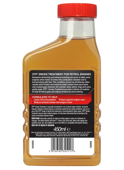 STP Smoke Treatment - 450ml, Exhaust Smoke And Oil Consumption Reduction, Petrol, 1 pcs