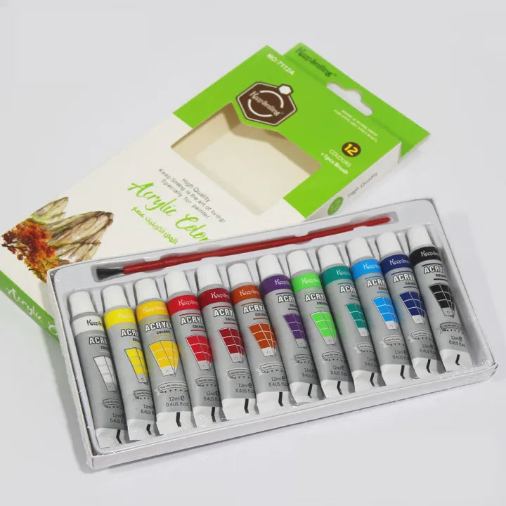 Karnak Acrylic Colour, 12 Pieces