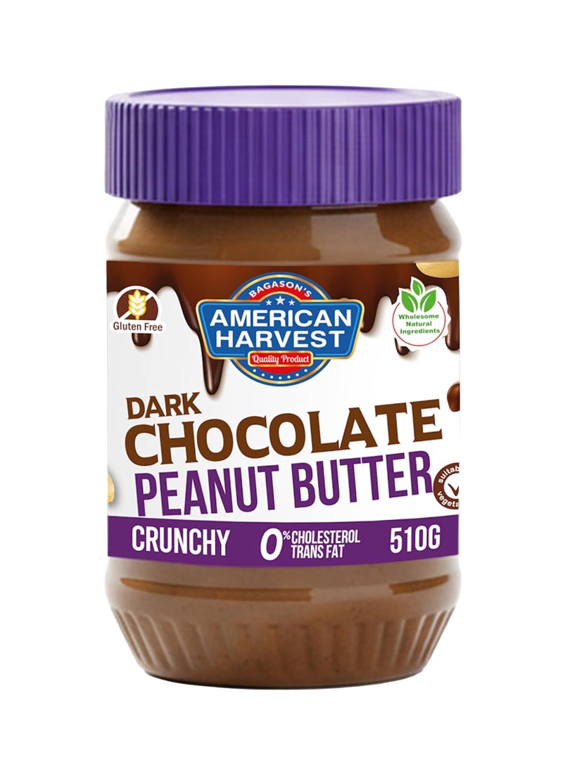 American Harvest Dark Chocolate Crunchy Peanut Butter, 510g