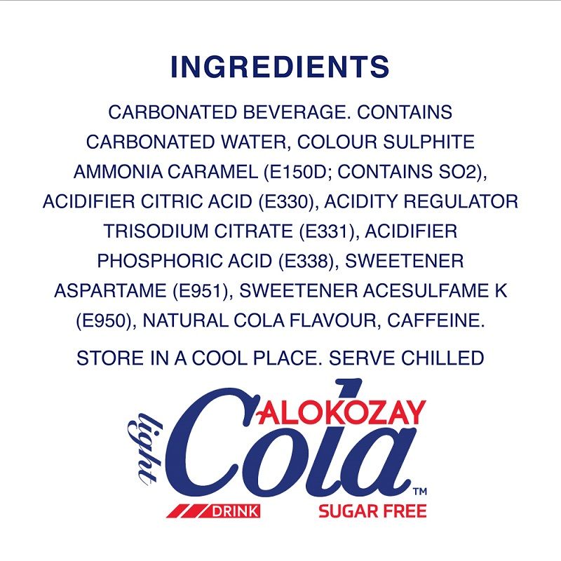 Alokozay Cola Light Drink Sugar Free, 250ml