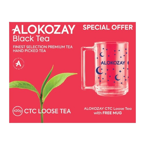 Alokozay Premium Loose Black Tea, 420g+ Mug