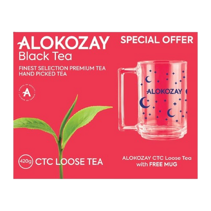 Alokozay Premium Loose Black Tea, 420g+ Mug