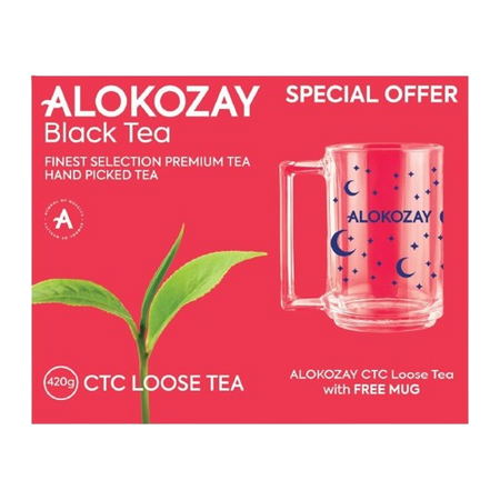 Alokozay Premium Loose Black Tea, 420g+ Mug