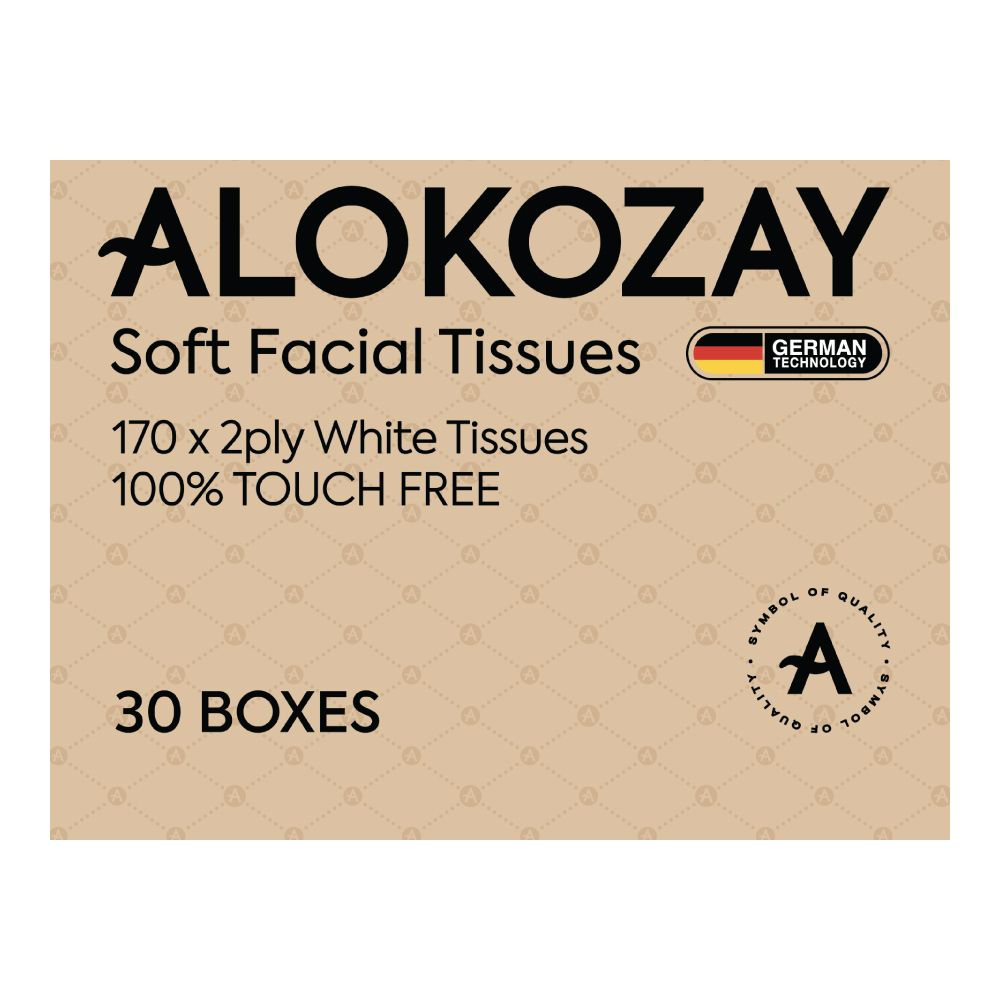 Alokozay 2 Ply Soft Facial Tissues, 170 Sheets