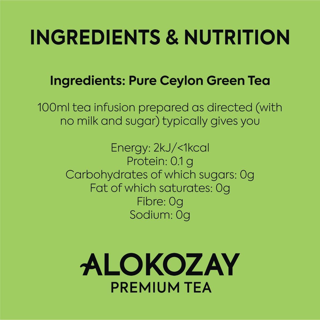 Alokozay Green Gunpowder 100% Pure Ceylon Green Tea, 225g