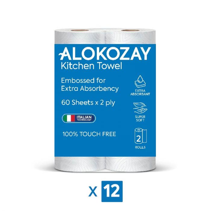 ALOKOZAY KITCHEN TOWEL 2PLY 6X60S