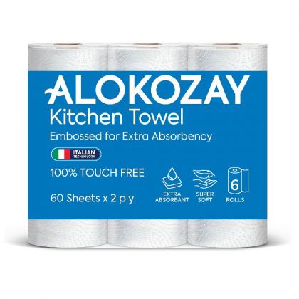ALOKOZAY KITCHEN TOWEL 2PLY 6X60S