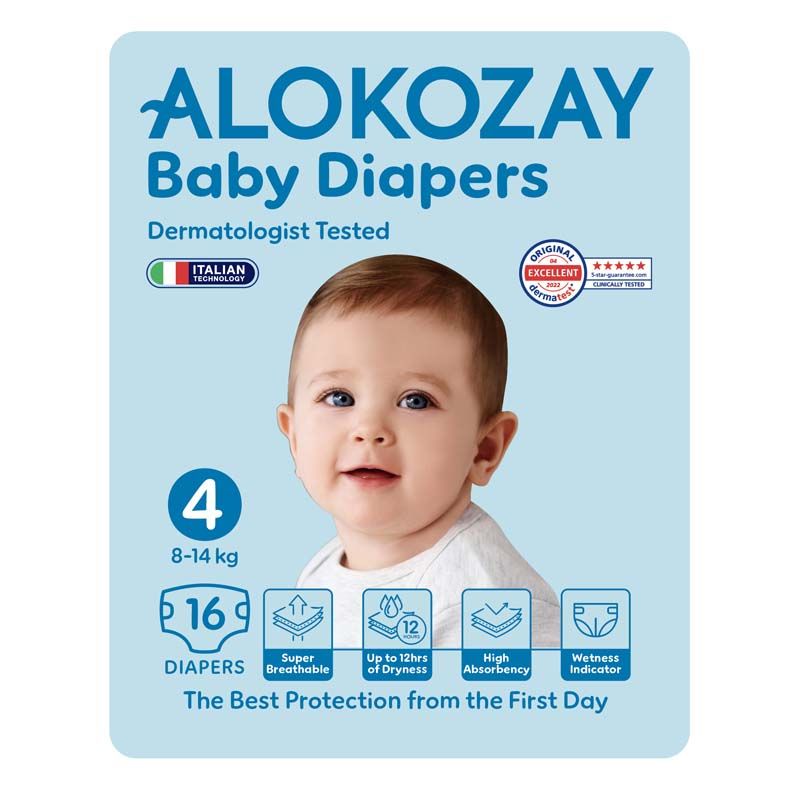 Alokozay Baby Diapers, 16 Diapers 1 - 2 Years