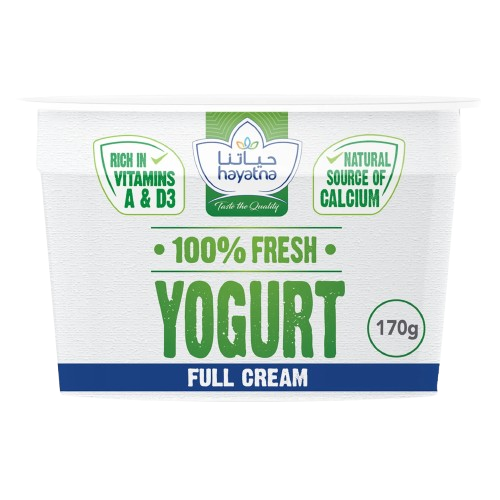 Hayatna Full Cream Stirred Strawberry Yogurt, 170g