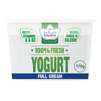 Hayatna Full Cream Stirred Strawberry Yogurt, 170g