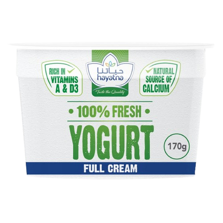 Hayatna Full Cream Stirred Strawberry Yogurt, 170g