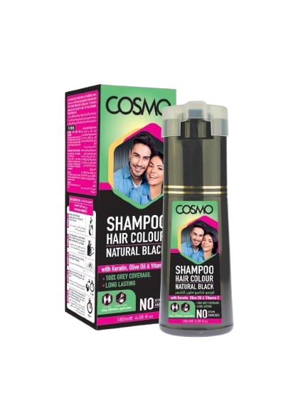 Cosmo Natural Black Shampoo Hair Colour, 180ml