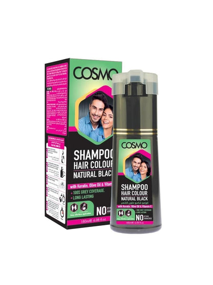 Cosmo Natural Black Shampoo Hair Colour, 180ml