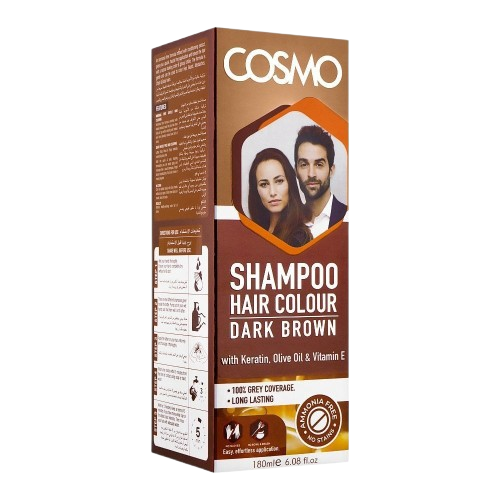 Cosmo Natural Dark Brown Shampoo Hair Colour, 180ml