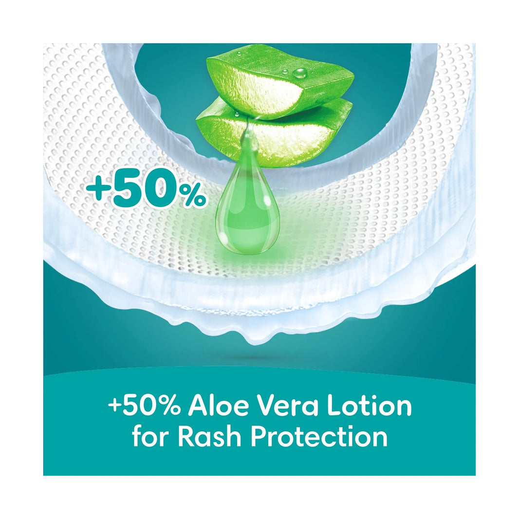 Pampers Rash Protection Baby Diapers with Aloe Vera Lotion, Size 3, 6-10kg,17 Pieces