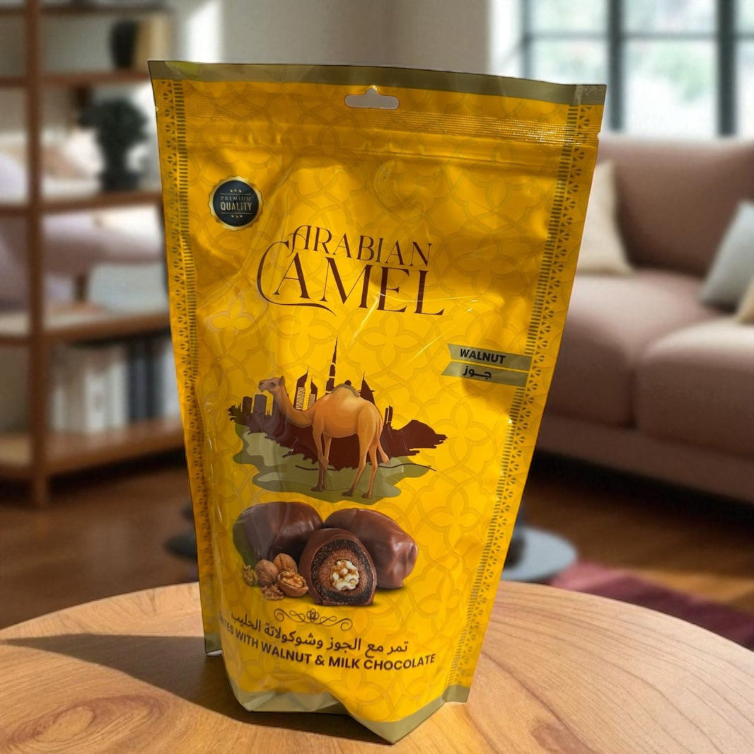 ARABIAN CAMEL DATES WALNUT & MILK CHOCOLATE 500gm