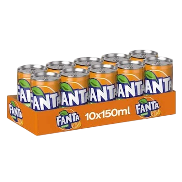 Fanta Orange Soft Drink Can, 10x150ml