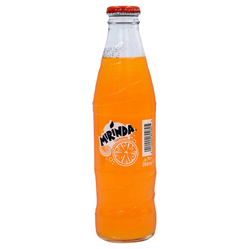 Mirinda Orange Soft Drink Glass Bottle, 250ml