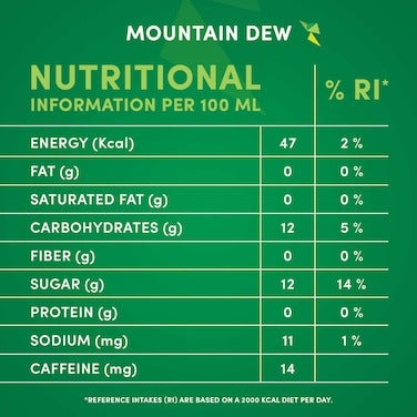 Mountain Dew Soft Drink Bottle 2.28L