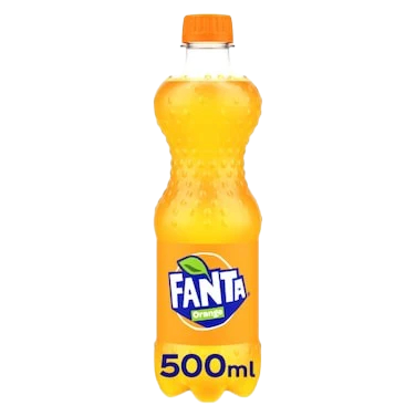 Fanta Orange Carbonated Soft Drink Pet, 500ml
