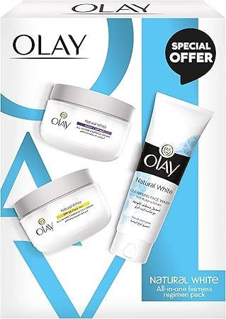Olay Natural White All-In-One Fairness Regimen Pack, 1 bundle