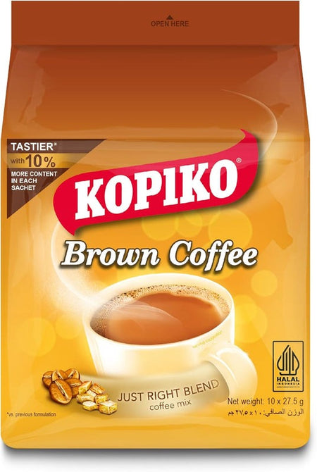 Kopiko Instant Brown Coffee Mix Sachets, 10x27.5g