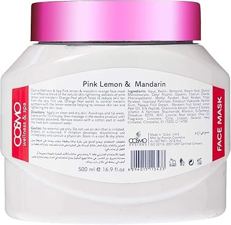 Cosmo Face Mask Pink Lemon & Mandarin, 500ml