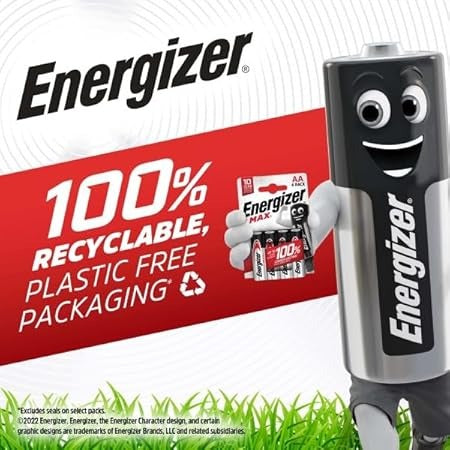 Energizer 1.5V AAA Alkaline Power Batteries, 2 Per Pack