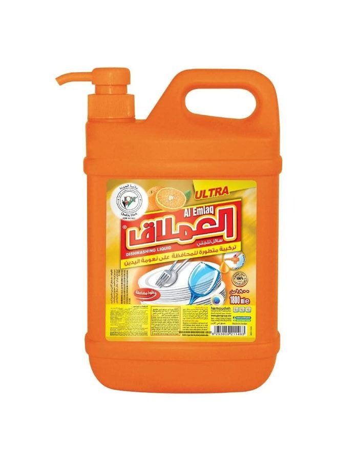 Al Emlaq Orange Dishwash Liquid, 1800ml