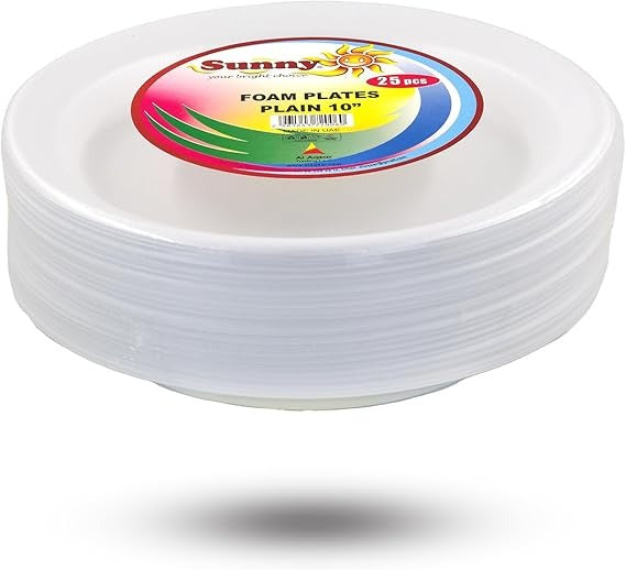Sunny Foam Plates 10 inch