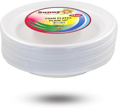 Sunny Foam Plates 10 inch