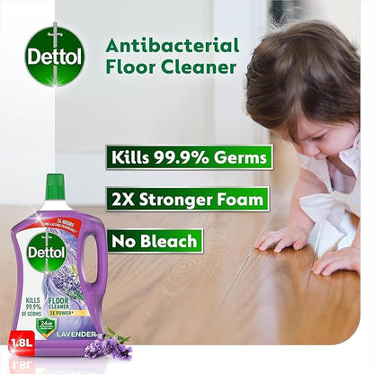 Dettol Lavender 3X Power Antibacterial Floor Cleaner, 1.8L