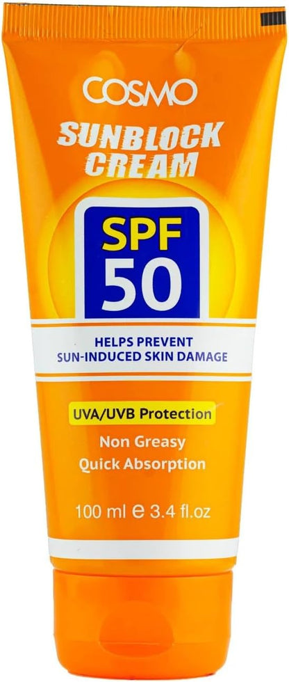 Cosmo Sunblock Cream with Spf50, 100ml