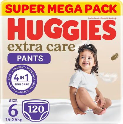Huggies Junior Baby Diapers Size 6 for 16-30kg, 15 Pieces