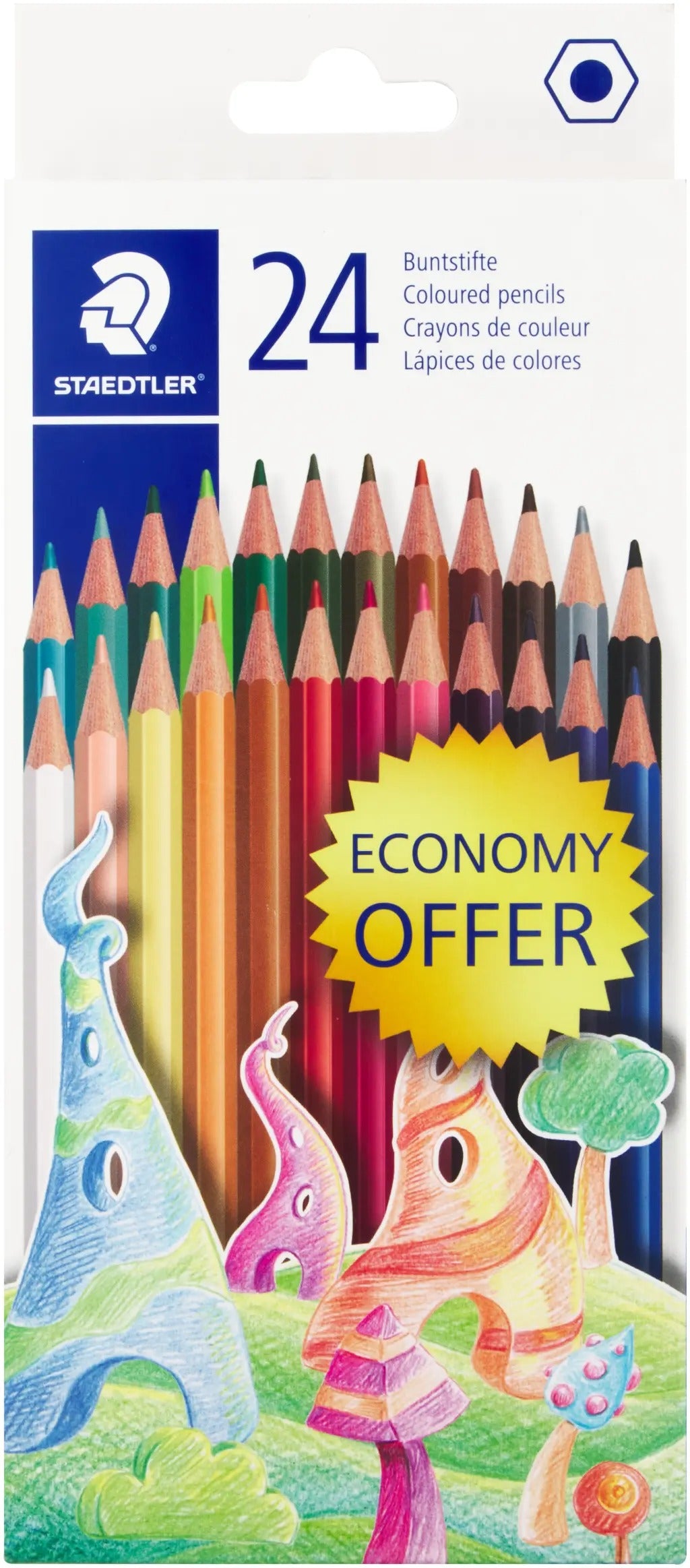 Staedtler Pen with Color Pencil & Crayons, 3x24 Pieces