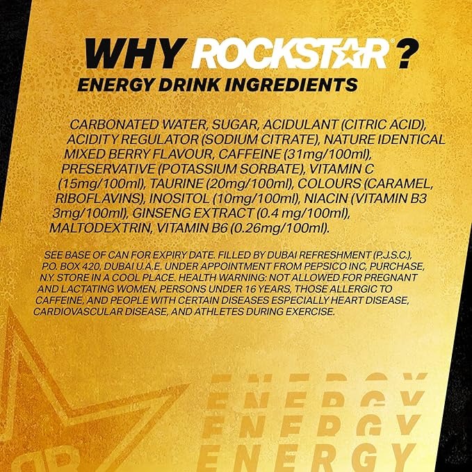 Rockstar Energy Drink Original, 245ml