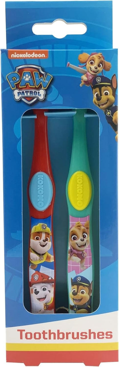 Paw Patrol Kids Toothbrush with Stand, 2 Pieces